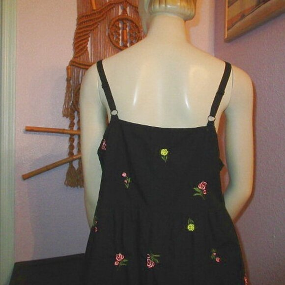 Y2K Bloomchic Babydoll Cami Top Size 10 Tank Tiered Embroidered Whimsigoth Fairy - Picture 9 of 11
